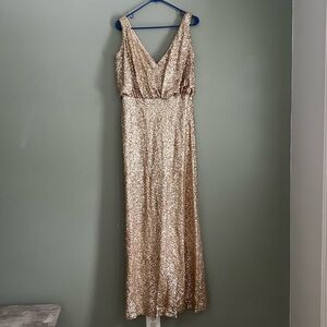Sorella Vita Gold Sequin Dress US 18
